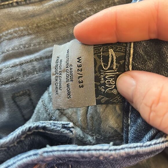 Silver Jeans Co Flare Leg Embellished Pockets‎ Denim Jeans - Picture 6 of 10